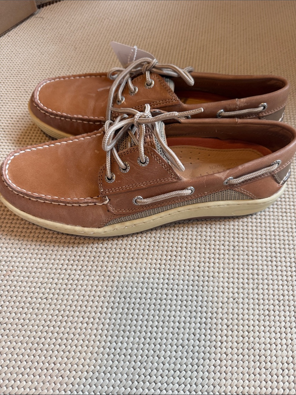 Men's Sperry Billfish Leather Boat Shoes in Brown - Size 10 - Picture 3 of 4